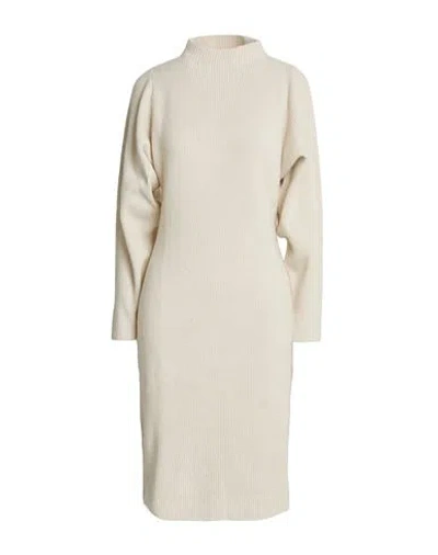 Agnona Woman Midi Dress Beige Size S Cashmere In White