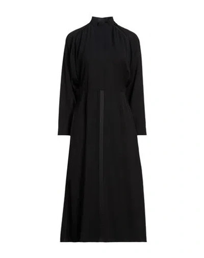Agnona Woman Midi Dress Black Size 2 Viscose, Wool