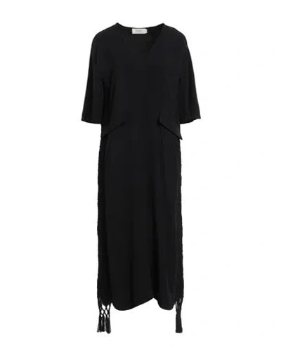 Agnona Woman Midi Dress Black Size 6 Viscose, Acetate