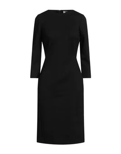 Agnona Woman Midi Dress Black Size 6 Viscose, Polyamide, Elastane
