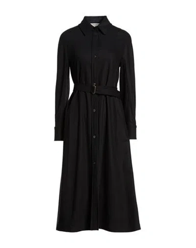 Agnona Woman Midi Dress Black Size 6 Wool, Cashmere, Elastane