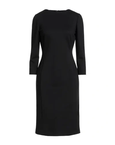 Agnona Woman Midi Dress Black Size 8 Viscose, Polyamide, Elastane