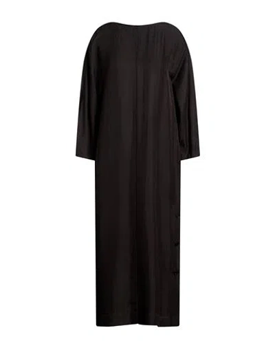 Agnona Woman Midi Dress Black Size 8 Viscose, Silk