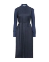 Agnona Woman Midi Dress Blue Size 8 Wool, Cashmere, Silk In Blue