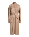 Agnona Woman Midi Dress Camel Size 4 Wool In Neutral