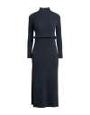 Agnona Woman Midi Dress Charcoal Size M Cashmere In Black