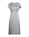 Agnona Woman Midi Dress Grey Size 14 Viscose, Acetate In Grey