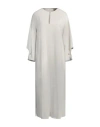 Agnona Woman Midi Dress Light Grey Size 6 Viscose, Elastane