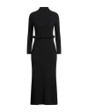 Agnona Woman Midi Dress Navy Size Xl Cashmere In Black