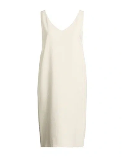 Agnona Woman Midi Dress Off White Size 6 Cotton, Viscose, Elastane