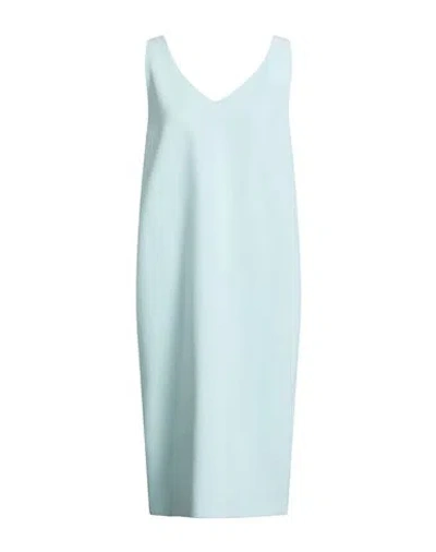 Agnona Woman Midi Dress Sky Blue Size 4 Cotton, Viscose, Elastane