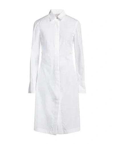 Agnona Woman Midi Dress White Size 6 Cotton