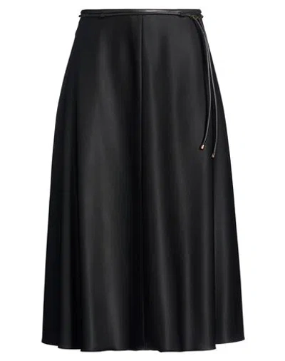 Agnona Woman Midi Skirt Black Size 0 Wool, Elastane