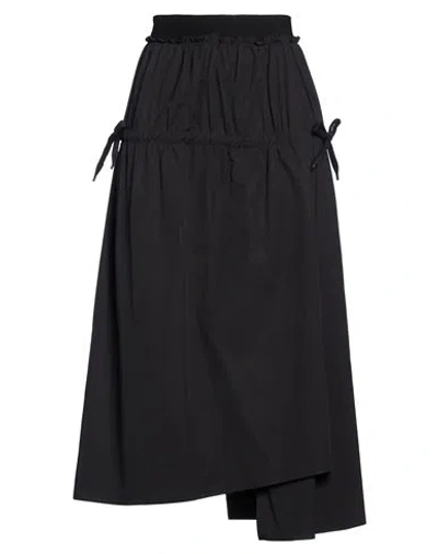 Agnona Woman Midi Skirt Black Size 14 Cotton
