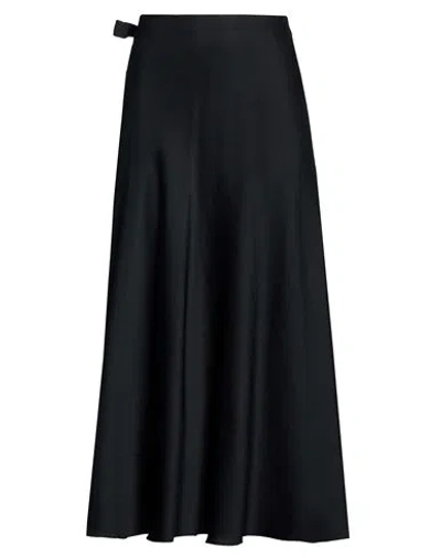 Agnona Woman Midi Skirt Black Size 4 Acetate, Silk In Blue