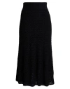 Agnona Woman Midi Skirt Black Size Xl Silk, Cotton