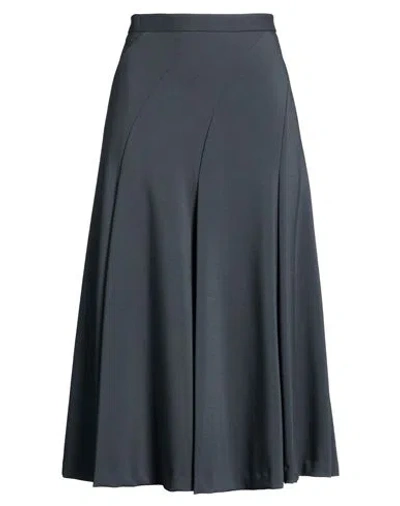 Agnona Woman Midi Skirt Charcoal Size 4 Wool, Elastane In Grey