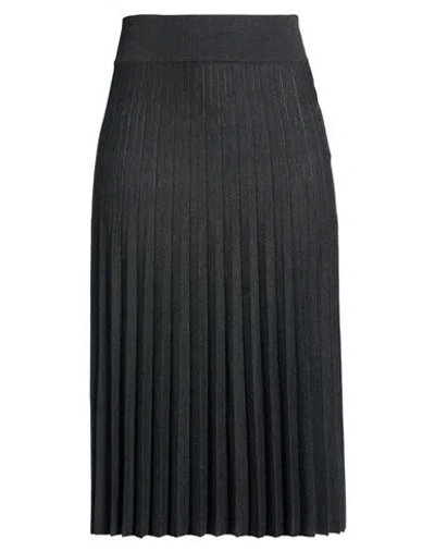 Agnona Woman Midi Skirt Charcoal Size S Wool, Cashmere, Silk In Gray