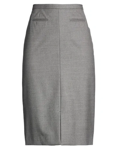 Agnona Woman Midi Skirt Grey Size 4 Wool, Elastane In Gray