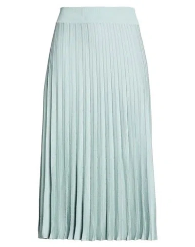 Agnona Woman Midi Skirt Light Blue Size S Silk, Cotton
