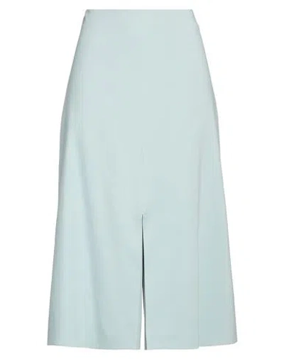 Agnona Woman Midi Skirt Light Green Size 12 Cotton, Viscose, Elastane