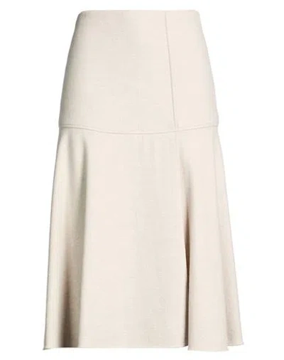 Agnona Woman Midi Skirt Light Grey Size 2 Cashmere, Wool In Neutral