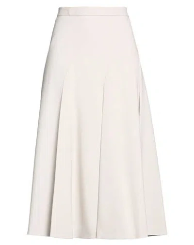 Agnona Woman Midi Skirt Light Grey Size 4 Wool, Elastane In Gray