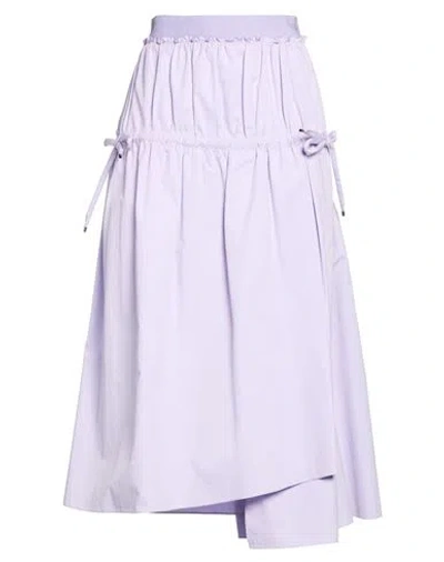 Agnona Woman Midi Skirt Lilac Size 14 Cotton In Purple