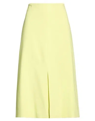 Agnona Woman Midi Skirt Lime Green Size 4 Cotton, Viscose, Elastane