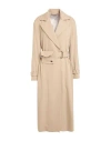 Agnona Woman Overcoat & Trench Coat Beige Size 8 Wool, Elastane In Metallic