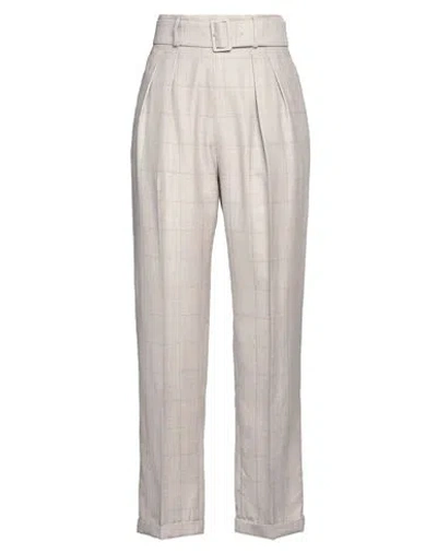 Agnona Woman Pants Beige Size 14 Wool, Silk, Linen, Viscose, Cotton