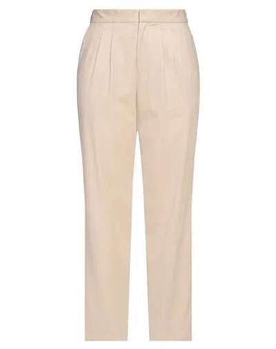 Agnona Woman Pants Beige Size 16 Wool
