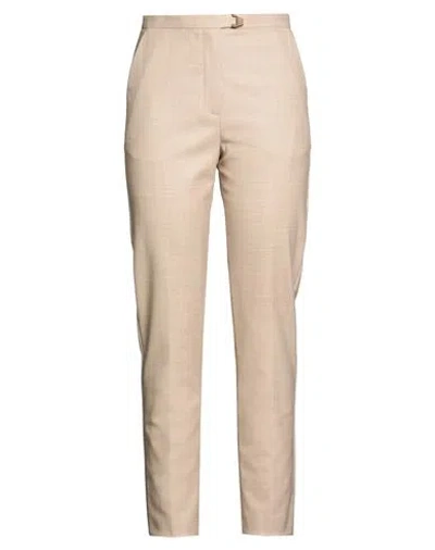 Agnona Woman Pants Beige Size 2 Wool, Elastane In Brown