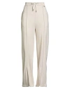 Agnona Woman Pants Beige Size L Cotton, Silk In Neutral