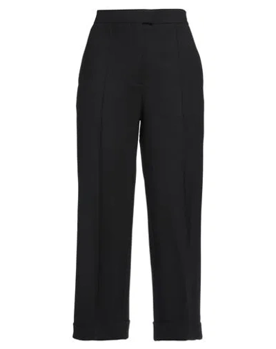 Agnona Woman Pants Black Size 4 Wool, Elastane