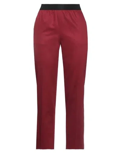 Agnona Cotton Trousers In Red