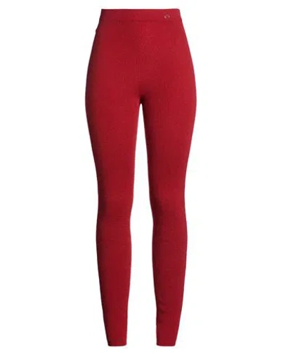 Agnona Woman Pants Brick Size S Cashmere In Red