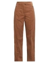 Agnona Woman Pants Camel Size 4 Cotton In Brown