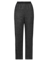 Agnona Woman Pants Charcoal Size 10 Wool, Polyamide, Linen, Cotton, Elastane In Grey