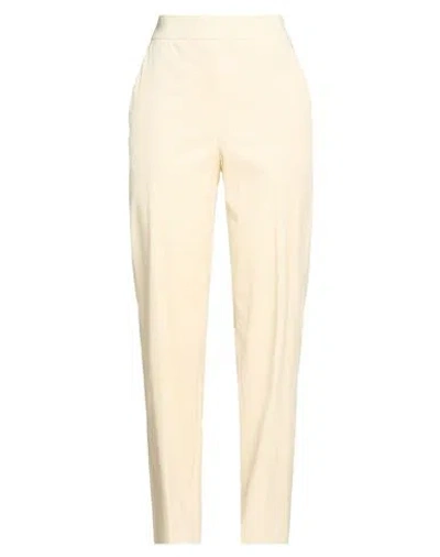 Agnona Woman Pants Cream Size 0 Cotton, Cashmere, Elastane In White