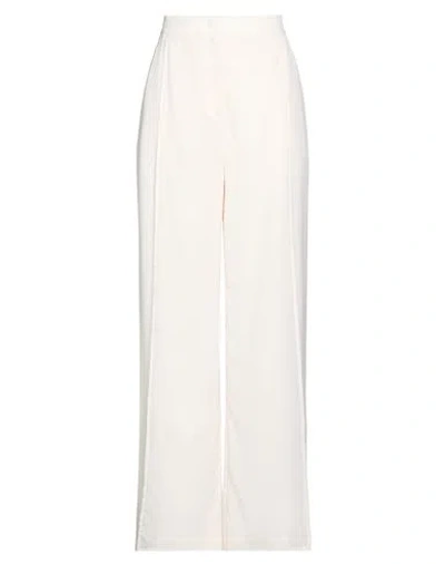 Agnona Woman Pants Cream Size 6 Wool, Cashmere In White