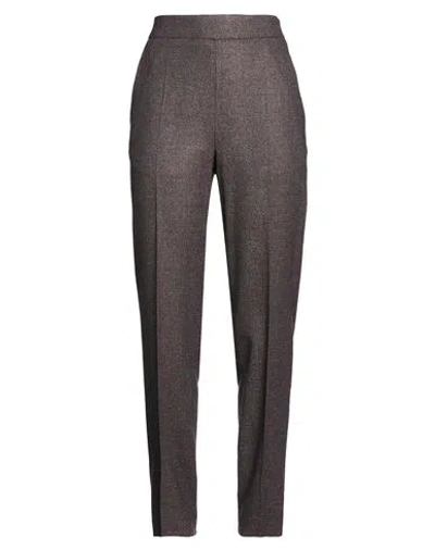 Agnona Woman Pants Dark Brown Size 0 Wool, Viscose, Elastane
