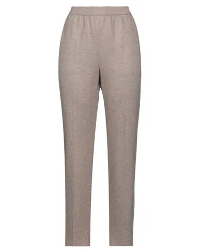 Agnona Woman Pants Khaki Size 10 Wool, Cashmere, Cotton, Elastane In Beige