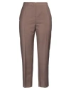 Agnona Woman Pants Light Brown Size 12 Wool, Mohair Wool In Beige