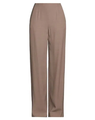 Agnona Woman Pants Light Brown Size 4 Viscose, Wool In Beige