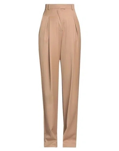 Agnona Woman Pants Sand Size 4 Wool In Brown