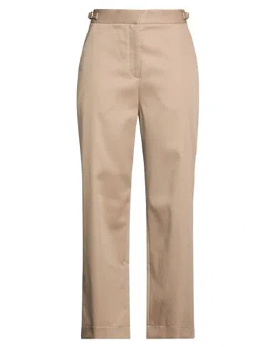 Agnona Woman Pants Taupe Size 0 Wool, Cotton, Elastane In Grey