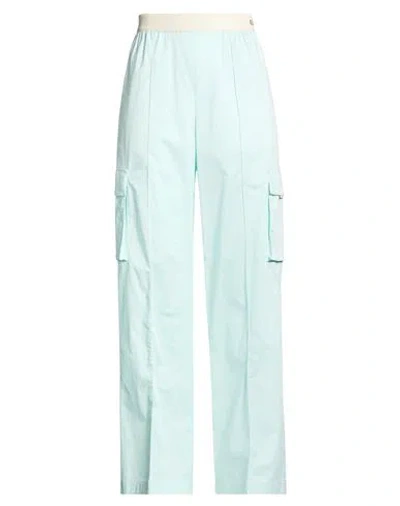 Agnona Woman Pants Turquoise Size 2 Cotton, Elastane In Blue