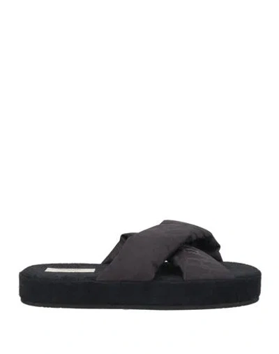 Agnona Woman Sandals Black Size 9 Textile Fibers