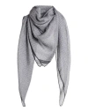 Agnona Woman Scarf Midnight Blue Size - Silk In Blue